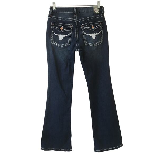 Thread Market 7/28 Bootcut Jeans Red & White Accent Thread Steers on Pockets - Picture 2 of 5